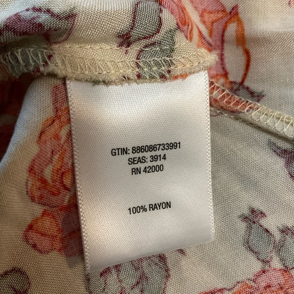 Adam Levine orange/cream flower skirt Size Junior S - Picture 6 of 6